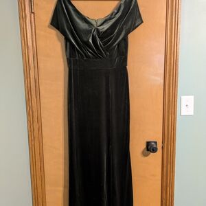 Jasmine Black Cowl Neck Maxi Gown for Weddings